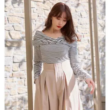 2웨이 숄더 러시드 톱