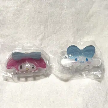 산리오 캐릭터즈 헤어 클립 컬렉션 가챠 마이멜로디 시나모롤