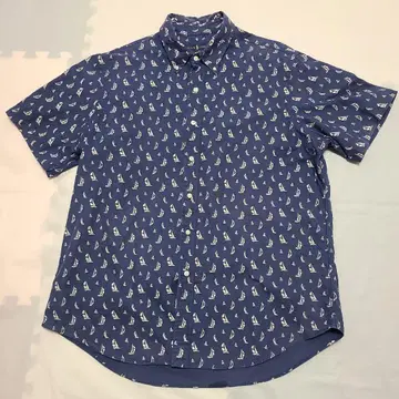 RALPH LAUREN 반팔 올 패턴 셔츠 요트 세일링