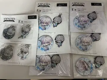 AMNESIA 아메니아 이키 라바마스 캔뱃지 아크링 키링 복권 세트