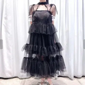 릴릴리 Starry 튤 도트 롱 드레스 3rd 컬렉션