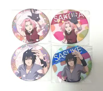 NARUTO 마에다 커피 캔뱃지 사스케 사쿠라 벚꽃