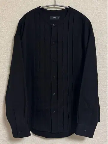 HARE 블랙 플리츠 셔츠 S