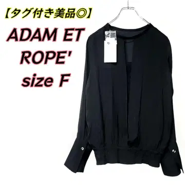 ADAM ET ROPE' 레이스 레이어드 스타일 블라우스 블랙 FREE