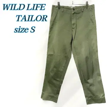 WILD LIFE TAILOR 코튼 테이퍼드 치노 팬츠 카키 S