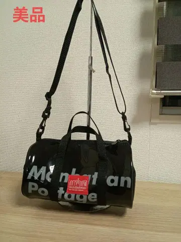 Manhattan Portage 미니 보스턴 에나멜 BLACK