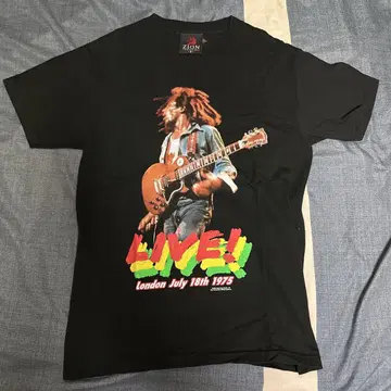 밥 말리 LIVE! 티셔츠 1975년 런던