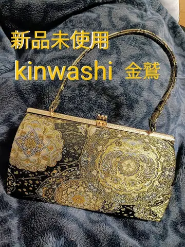 미사용 KINWASHI 긴와시 핸드백 일본 의류 골드 금