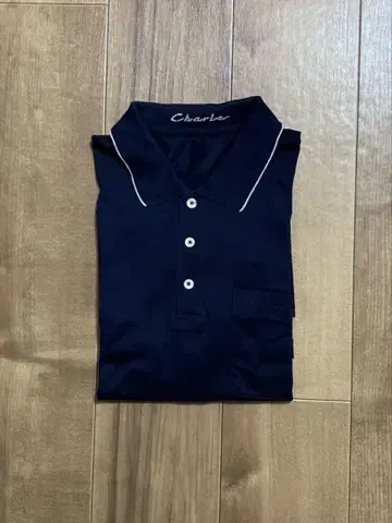 Charlie 네이비 피케 셔츠 반팔 남성용