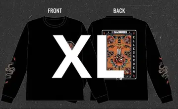 ELLEGARDEN 롱 슬리브 티셔츠 XL 롱 T 블랙 검정