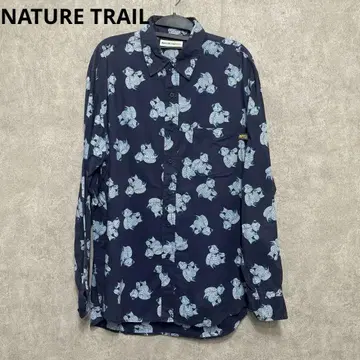 NATURE TRAIL 핑크하우스 곰 셔츠 긴팔 셔츠 테디베어