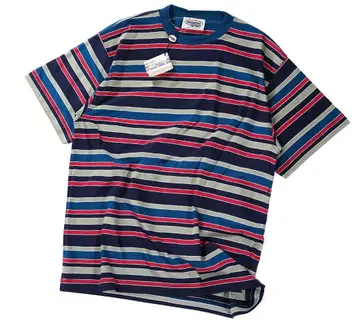 택 포함 이탈리아 80년대 MISSONI SPORT 코튼 보더 티셔츠