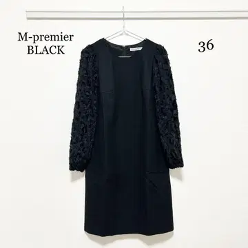 0086 M-premier BLACK 무릎 기장 원피스 36 사이즈