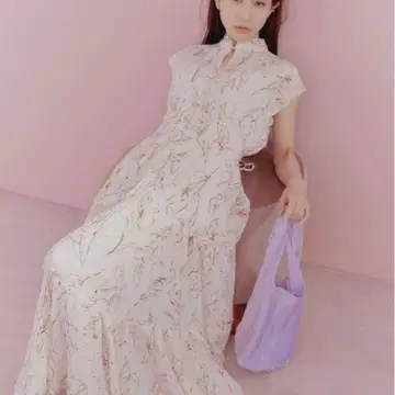SNIDEL 티어드 플리츠 원피스