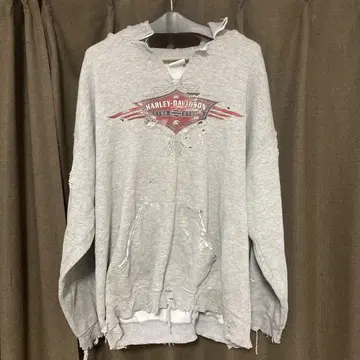 HARLEY-DAVIDSON 데미지 가공 맨투맨 후드티 그랑지