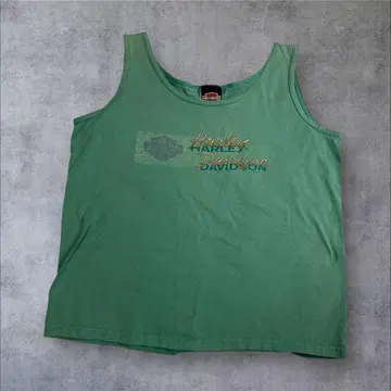 빈티지 2000s 할리 데이비슨 탱크탑 그린