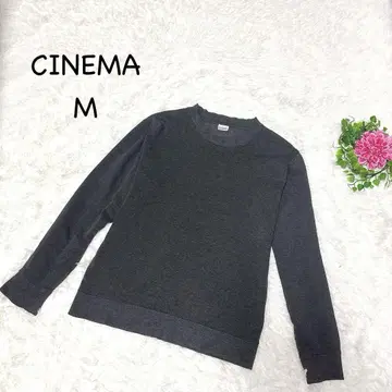 시네마 M 다크 그레이 긴팔 티셔츠 속기모 가을/겨울 노멀코어 스테디셀러