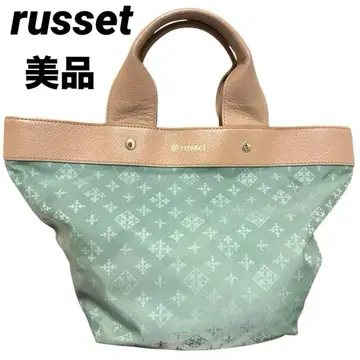 새상품급 러셋 russet 민트 그린 핸드백 나일론