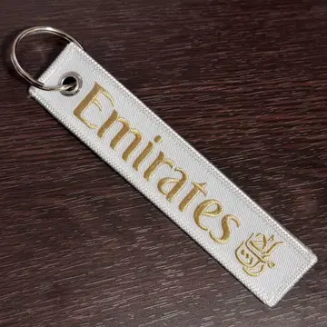 에미레이트 Emirates 플라이트 태그 자수 키링 화이트 화이트