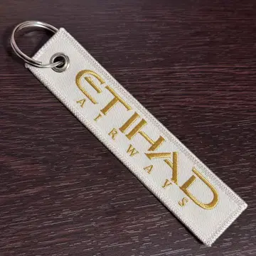 에티하드 항공 ETIHAD AIRWAYS 플라이트 태그 키링 화이트