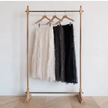 Tulle 프릴 패널 레이어드 스커트