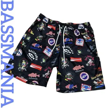 " BASSMANIA 바스마니아 " 올 패턴 하프 팬츠 숏 팬츠 XL