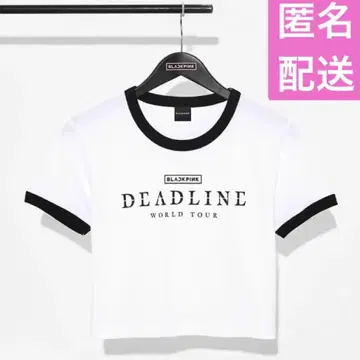 BLACKPINK DEADLINE 로고 티셔츠 크롭 숏