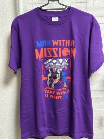 MAN WITH A MISSION 보라색 티셔츠
