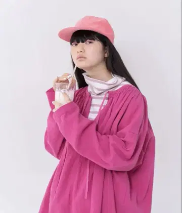 네스트로브 nest Robe 오미 사시 스모크 블라우스 핑크 택 포함