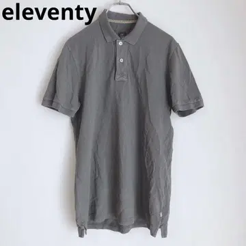 일레븐티 반팔 피케 셔츠 남성용 셔츠 코튼 이탈리아제 그레이 L