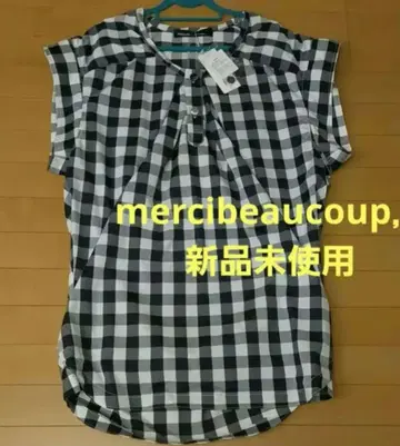 메르시보쿠 상의 원피스 mercibeaucoup 체크 무늬