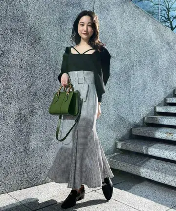 snidel 프론트 버튼 머메이드 스커트 L