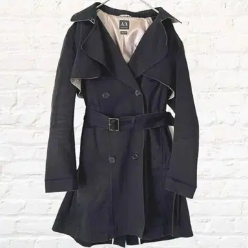 ARMANI EXCHANG 아르마니 트렌치코트 블랙 벨트 포함