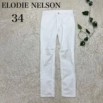 ELODIE NELSON 스키니 팬츠 여성용 화이트 화이트 34 사이즈