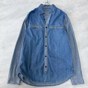 GAP 갭 바이컬러 데님 셔츠 샴브레이 긴팔 XS(M 상당)