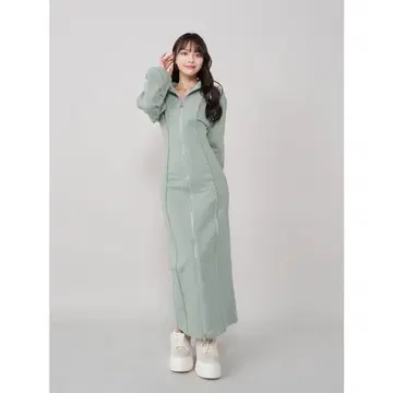 Darich DD 맨투맨 롱 원피스 (민트) 그린