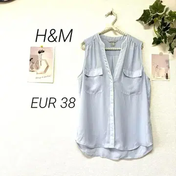 8822-1 에이치앤엠 H&M 슬리브리스 스키퍼 셔츠 블라우스