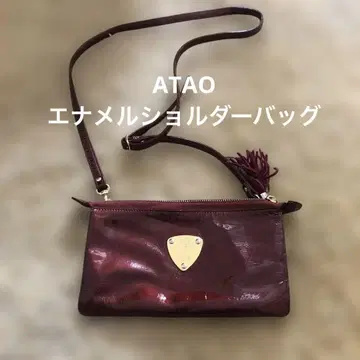ATAO 에나멜 숄더백 레드 아가