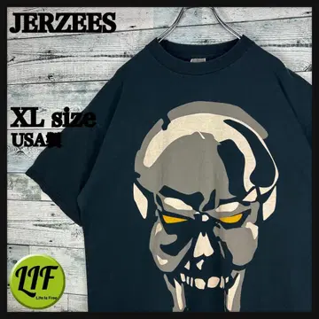 저지 USA제 90s 빅 스컬 티셔츠 블랙 XL 5179