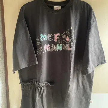 mofo manul 블랙 반팔 튜닉 프리 사이즈