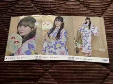 노기자카46 브로마이드 카와사키 사쿠라 유카타 2025 3종 컴프