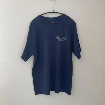 Hanes 남성용 네이비 프린트 티셔츠