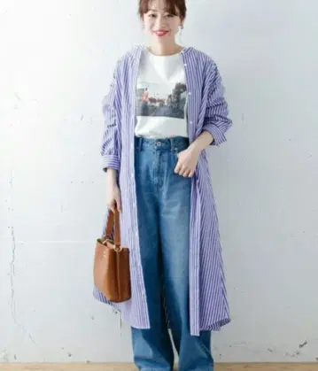 어반 리서치 써니 라벨 롱 셔츠 원피스 면100%