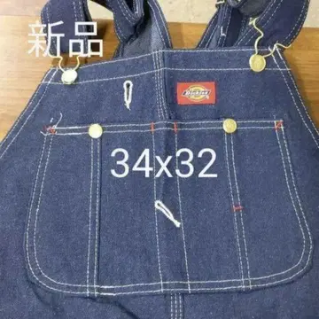 새상품 34x32 NB 데님 오버롤 디키즈