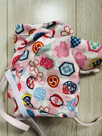 일본풍 패턴 핑크 진베이 푹신푹신 봉제 인형 누오 도오용