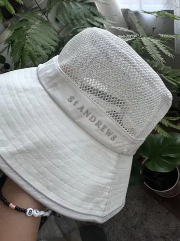 ST ANDREWS 메쉬 버킷 햇 화이트