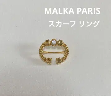 MALKA PARIS 골드 큐빅 스카프 링