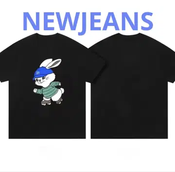 NEWJEANS 우사짱 블랙 티셔츠 새상품