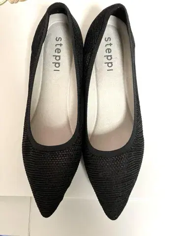 steppi 블랙 스틸레토 신발 메쉬 23.5cm