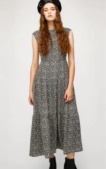 moussy 잡지 게재 FALL FLOWER MAXI DRESS